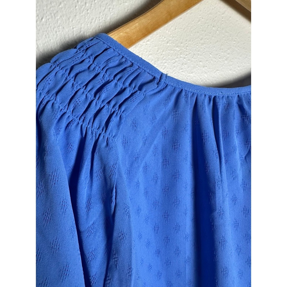 Jessica Simpson Women's Textured Pull Over Blouse Blue Size XL NWT - Picture 4 of 7